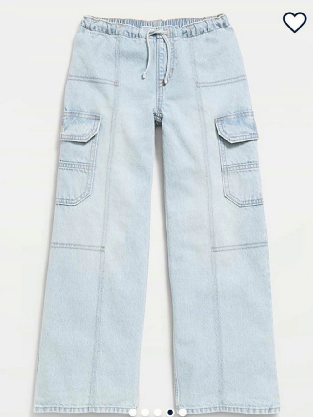 Old Navy Pull-On Low-Rise Super Baggy Wide-Leg Cargo Jeans for Girls